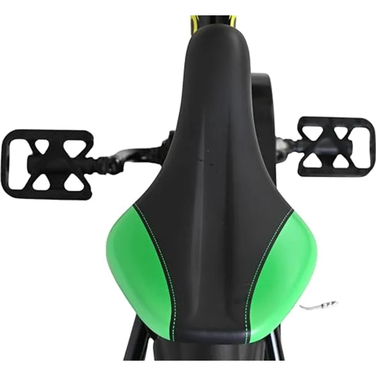 Volare Kinderfahrrad Strike 14 Zoll für Jungen – Schwarz-Grün, zwei Handbremsen, abnehmbare Stützräder, höhenverstellbarer Sattel und Lenker, geschlossener Kettenschutz – Bild 5