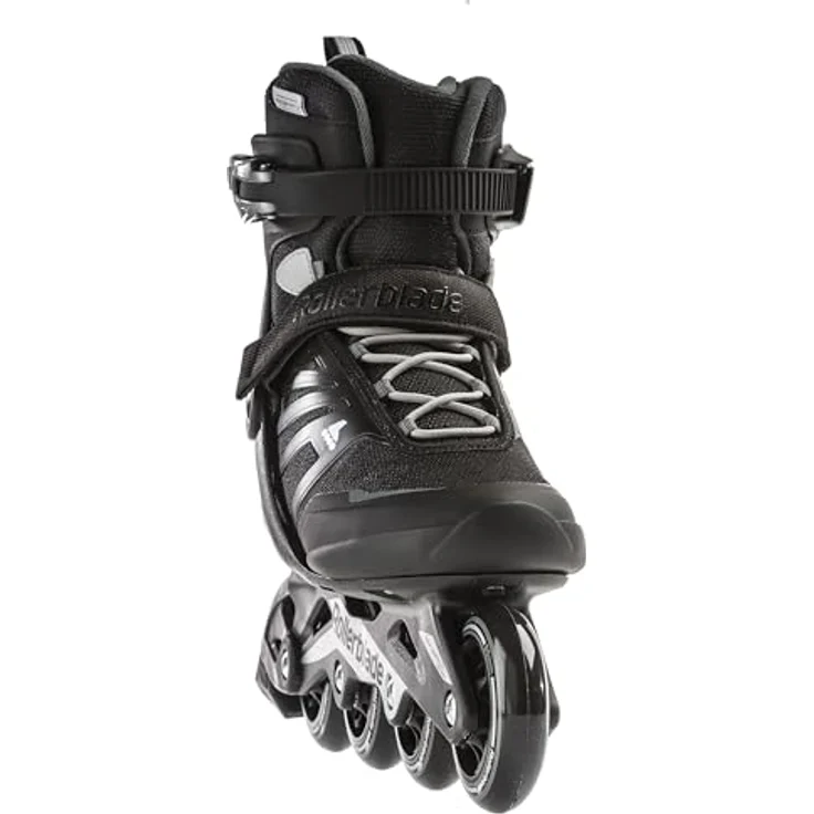 Rollerblade Zetrablade Nero/Argento, Inlineskates für Anfänger mit hohem Schaft und gepolstertem Innenschuh, schwarz/silber – Bild 5