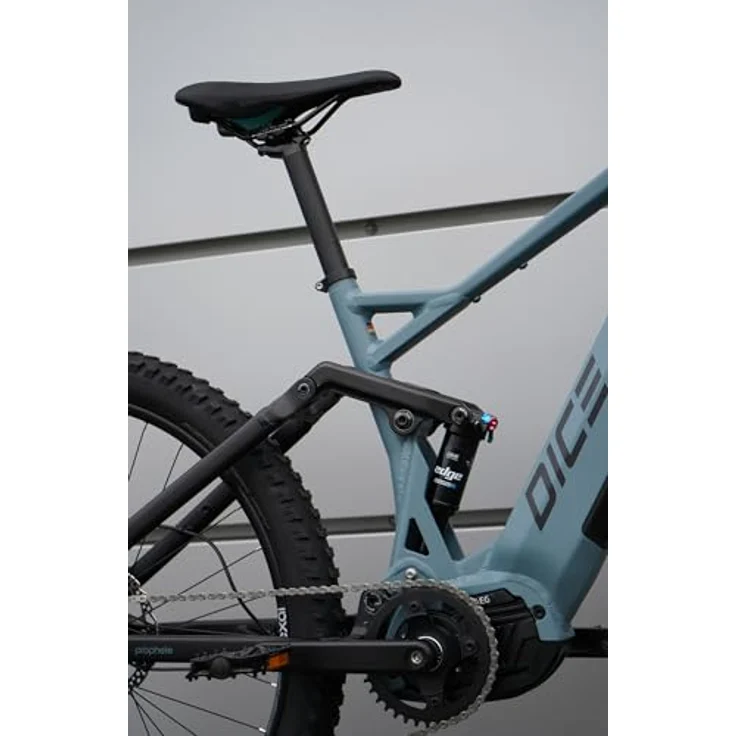 Prophete DICE 4.0 Full-Suspension E-MTB 27,5" – AEG 48V Mittelmotor 250W, bis 160 km Reichweite, Shimano Cues 10-Gang, Suntour Federgabel, Hydraulische Scheibenbremsen, MTB Memory Sattel, Grau/Schwarz – Bild 9