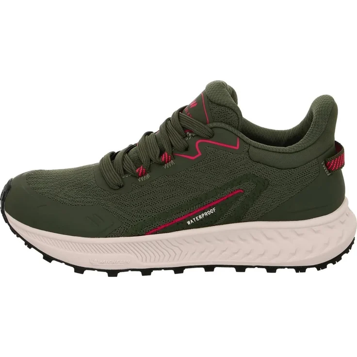 WITEBLAZE X-Hike Low Wanderschuhe Damen, Grün, Größe 42 EU, wasserdicht, atmungsaktiv, Michelin® Sohle, höhenfest und bequem