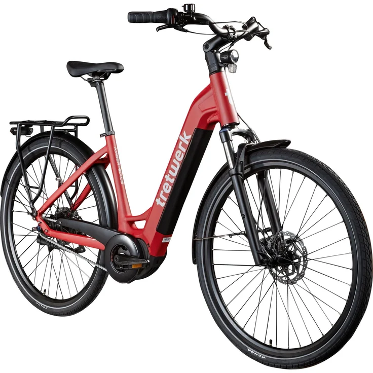 Tretwerk Amber Nexus E-Bike Damen, 28 Zoll Elektrofahrrad mit 550 Wh Akku, 8-Gang Shimano Nabenschaltung, für Körpergrößen 155-185 cm, Tiefeinsteiger