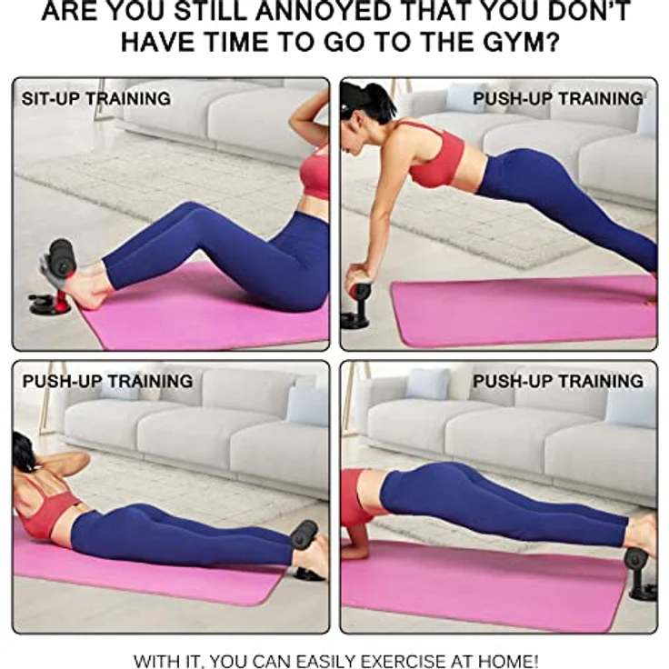 Sit-Up Bar Bauchtrainer, Sport Ab Bauchmuskeltrainer Selbstsaugende Sitzstange Höhen Verstellbarer, Sit-Up Stange Hilfen Assistent mit Saugnäpfen für Hause Büro – Bild 5