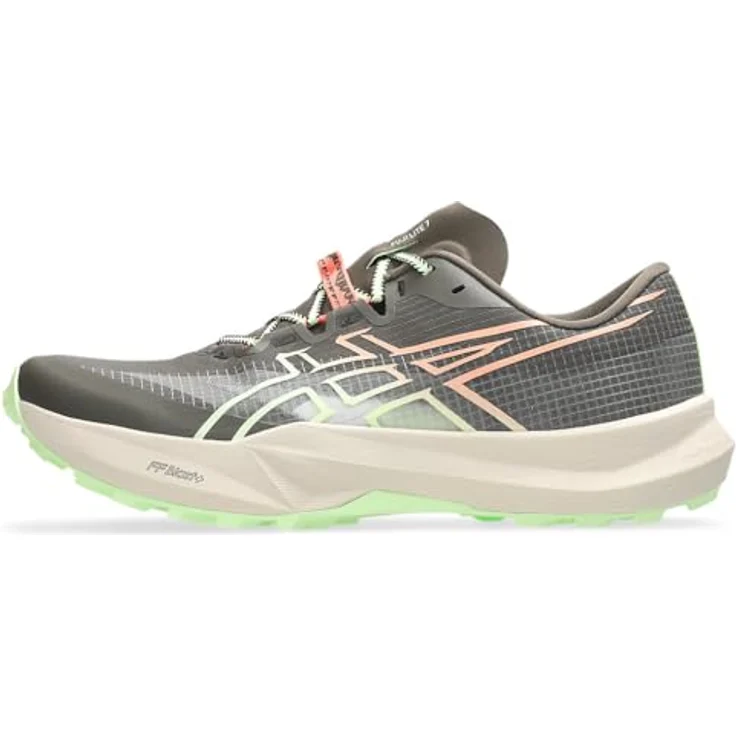 ASICS FUJI LITE 7 M Trail-Laufschuhe, robuste Konstruktion für ganztägigen Komfort, Khaki Neonrosa, EU 43.5 – Bild 3