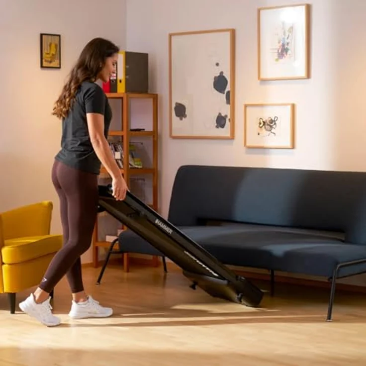 HAMMER Laufband Walk 2.0 - Walking Pad mit Steigung, flüsterleiser Antrieb, LCD-Fernbedienung, platzsparendes Design, schwarz – Bild 5
