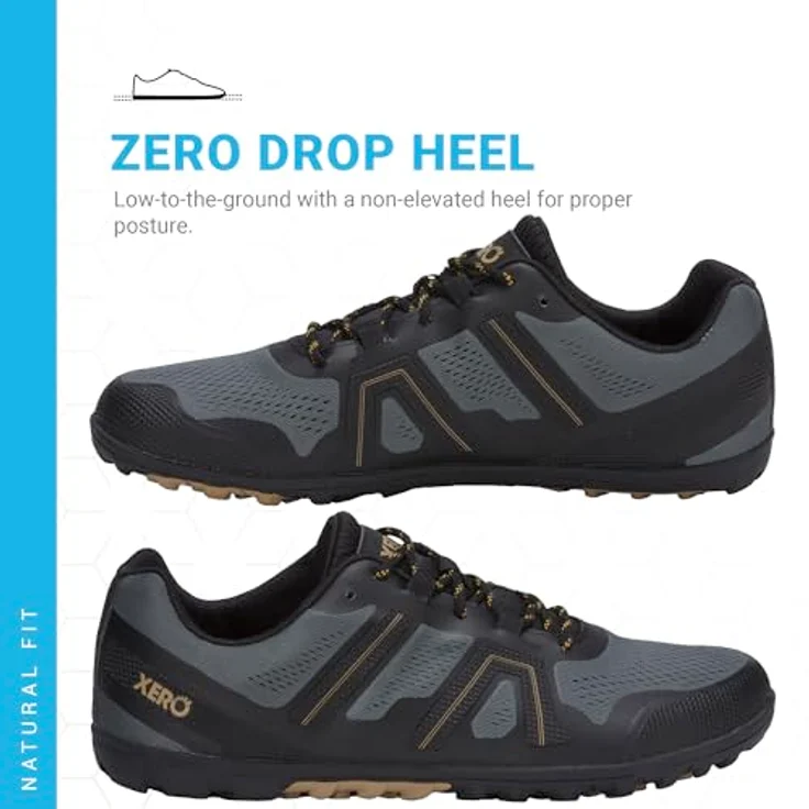 Xero Shoes Mesa Trail II, Herren Laufschuhe für Trailrunning, minimalistische Konstruktion, atmungsaktives Obermaterial, Gummisohle für hohe Traktion, Größe 45, Grün – Bild 3