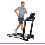 HAMMER Laufband Q. VADIS 3.0, 100% vormontiertes Laufband, senkrechte Klappfunktion, LCD-Anzeige, App-Steuerung, Kinomap, Zwift, 12 Trainings-Programme, 5 PS, 18 km/h, 140 x 48 cm Lauffläche