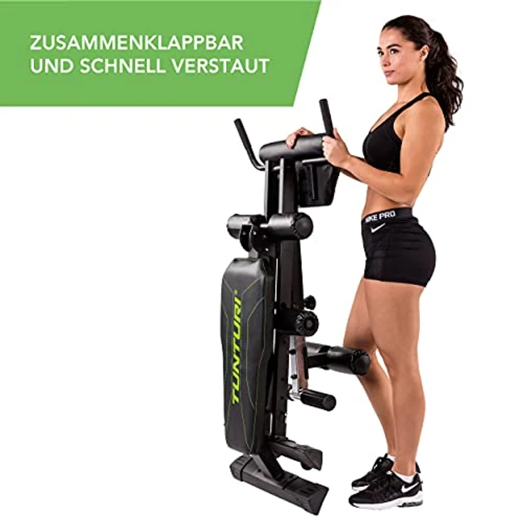Tunturi CT80 Rückentrainer & Bauchtrainer/Bank/Core Trainer/Hyperextension - Klappbar, für zuhause – Bild 5