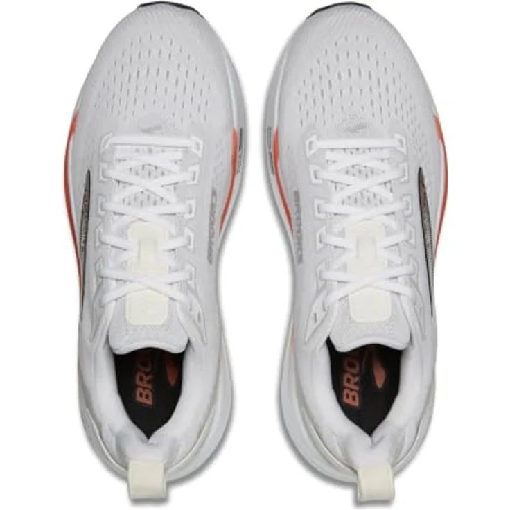 Brooks Ghost Max 4, Neutrale Allround-Laufschuhe mit DNA LOFT-Mittelsohle, White/Red/Black, Größe 42 – Bild 5