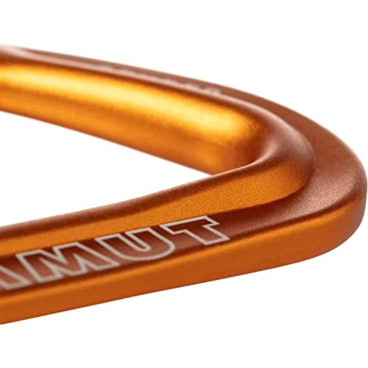 Mammut Sender Keylock 17 cm Quickdraw, 8 kN Querbruchsicherheit, grau/gold, Straight Gate/Bent Gate – Bild 2