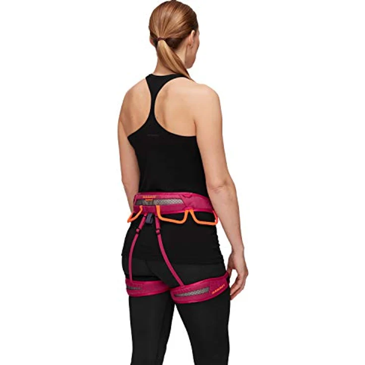 Mammut Ophir Fast Adjust Women, Klettergurt mit Reißverschlussfach für Smartphone, orange, Gr. S – Bild 3