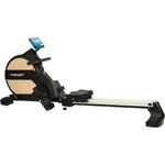 Christopeit Sport® Ruderzugmaschine Vico (Kinomap-App kompatibel), Magnetbremssystem mit 32 Widerstandsstufen, elegantes Design in Holzlook