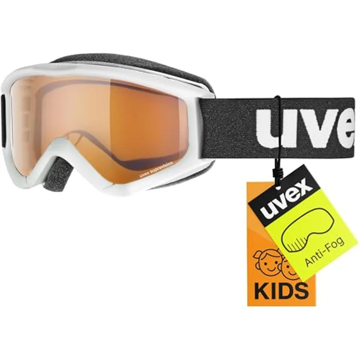 Uvex speedy pro - Skibrille für Kinder - kontrastverstärkend - vergrößertes, beschlagfreies Sichtfeld - weiß – Bild 1