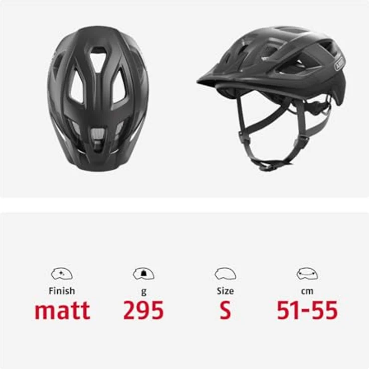 ABUS Aduro 3.0 LED, sportiver City-Helm mit Rücklicht und optimierter Ventilation, Größe S, Grau – Bild 5