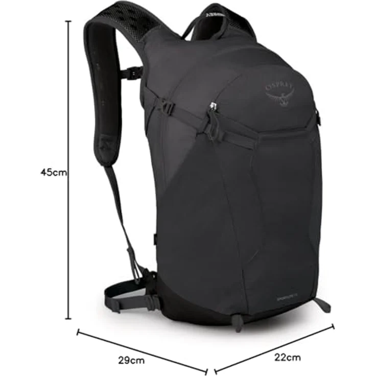 Osprey Sportlite 20, Wanderrucksack 45 cm, grau, 100% Nylon, 29 cm x 22 cm x 45 cm – Bild 8