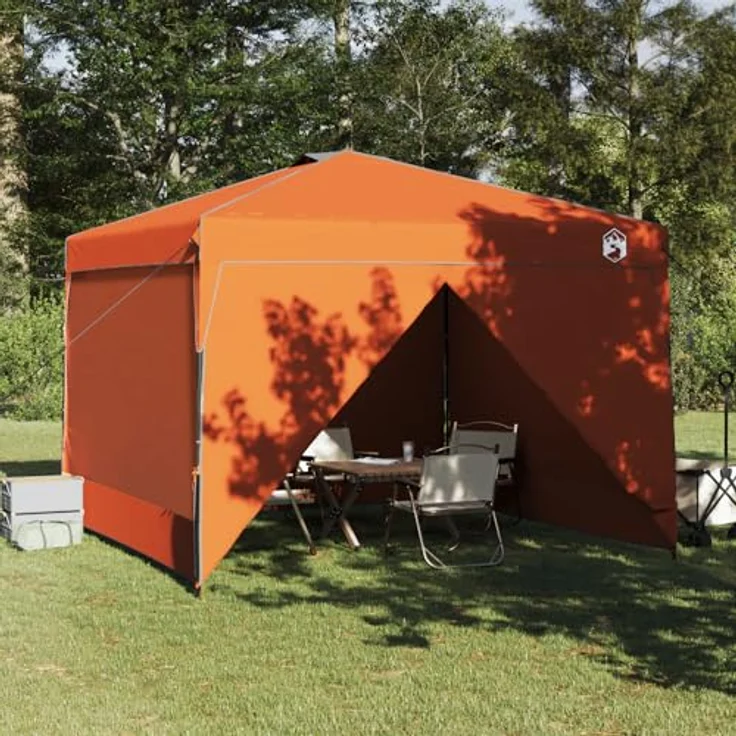 vidaXL Oranger Pavillon, 300 x 300 cm, Oxford-Gewebe mit PA-Beschichtung, schnell aufzubauen, langlebig für Partys und Events – Bild 3