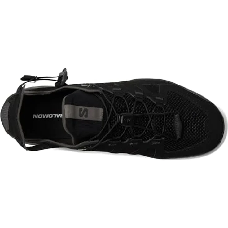 Salomon Techamphibian 5, Wanderschuh aus atmungsativem Mesh mit Quicklace-Schnürsystem, schwarz – Bild 4
