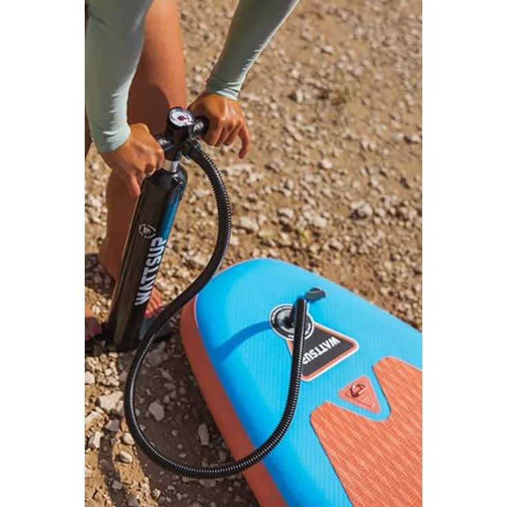 WattSUP Espadon 11.8 SUP Board Stand Up Paddle Surf-Board Paddel ISUP 355x86cm, Orange, Hellblau, 355x86x15 cm – Bild 16