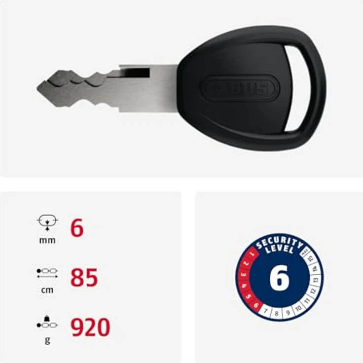 Abus Catena 6806, Veloschloss, 85 cm, leicht und flexibel, ideal für Fahrrad Sicherheit – Bild 3