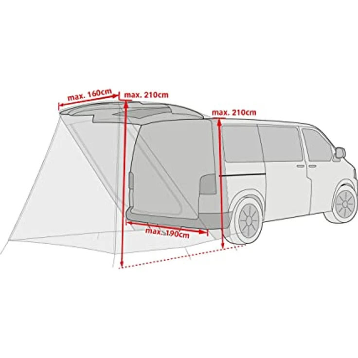 VAUDE Drive Van Trunk, Autovorzelt zum Einhängen an die Kofferraumklappe, schneller Aufbau, klimaneutral – Bild 4