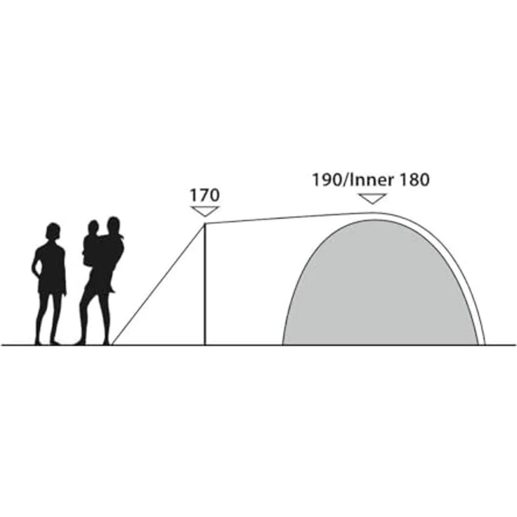 Outwell Kuppelzelt, geräumig für 5 Personen mit erweitertem Vorraum, 10.10 kg – Bild 8