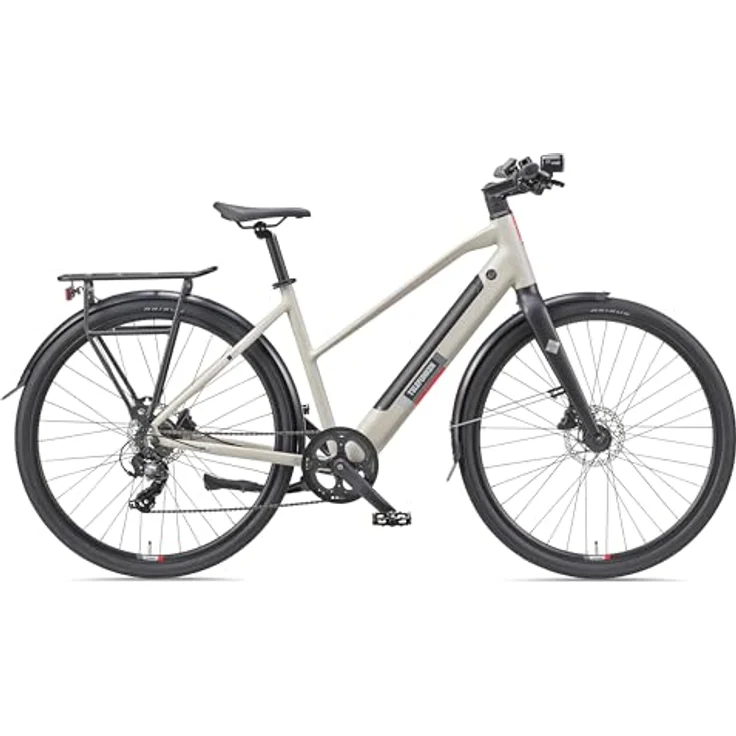 TELEFUNKEN E-Bike Damen 28 Zoll, Elektrofahrrad Hinterradmotor, 7-Gang Shimano Kettenschaltung, Hydr. Scheibenbremsen - Pedelec Urban-Bike, UH210 in weiß – Bild 1