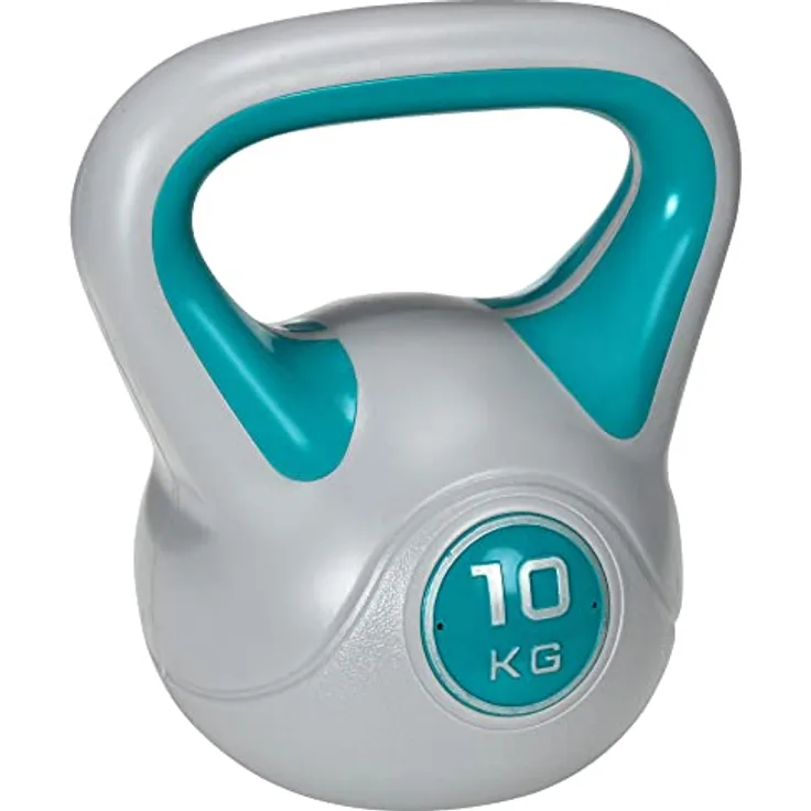 SPORTNOW Kettlebell 10 KG, Bodenschonende Kugelhantel, Schwunghantel Gewichtkugel für freies Gewichtstraining, Krafttraining, Gewichtheben, Ausdauer, Fitness, Blau