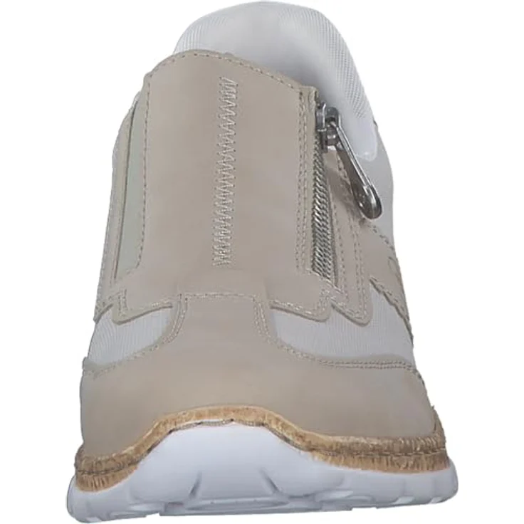 Rieker Damen Slipper N42G5-60, Beige Halbschuhe mit hohem Komfort und funktionalem Design – Bild 4