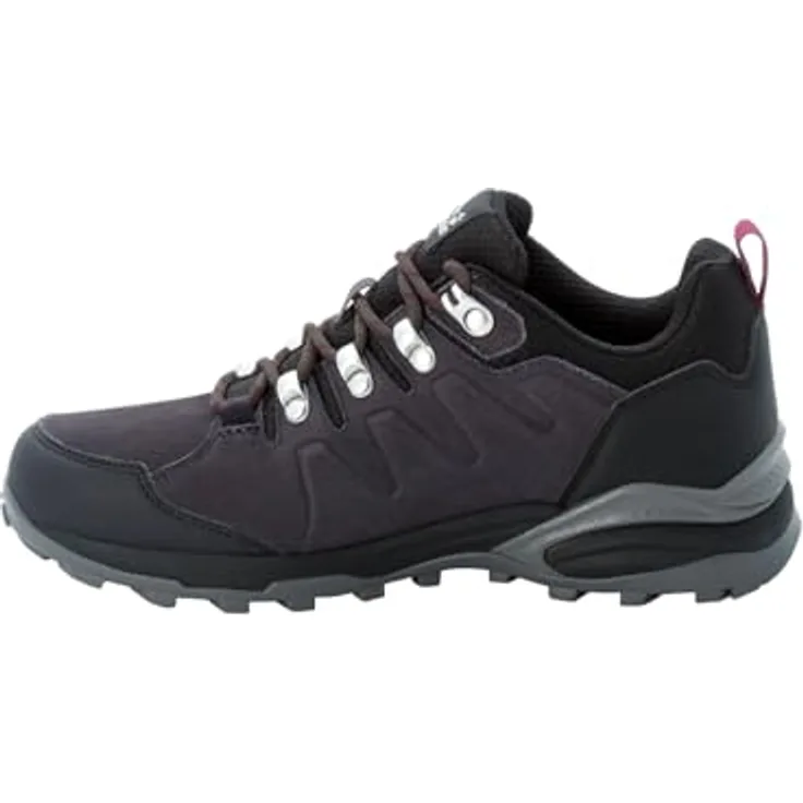 Jack Wolfskin REFUGIO TEXAPORE LOW W, Wasserdichtes Wanderschuhmodell mit Dämpfung und profiliertem Gummi-Sohle für sicheren Halt
