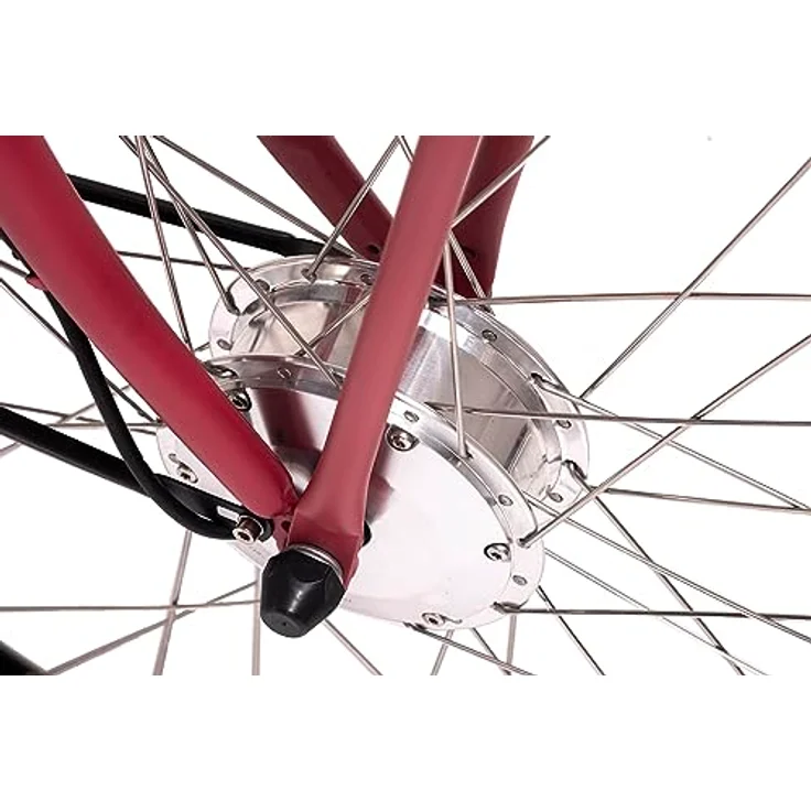 Adore E-Citybike Damen Hollandia Carry on 28'' E-Bike rot 250 Watt Li-Ion 36V/13 Ah 3 Gänge - Preisvergleich – Bild 4