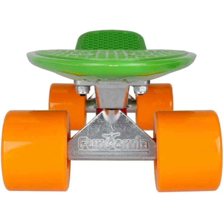 FunTomia 57cm Mini-Board Skateboard mit LED Leuchtrollen, Aluminium Truck, ABEC-9 Kugellager und T-Tool, grün – Bild 2