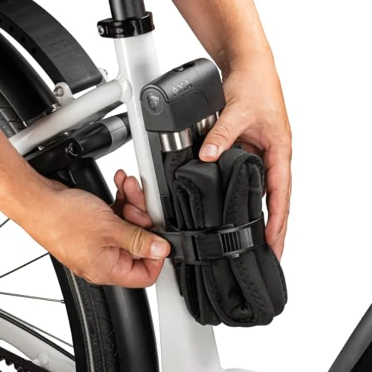AXA Foldable Veloschloss, gehärteter Stahl, schlüsselbetrieben, inklusive Halterung und Online-Schlüsselservice – Bild 6