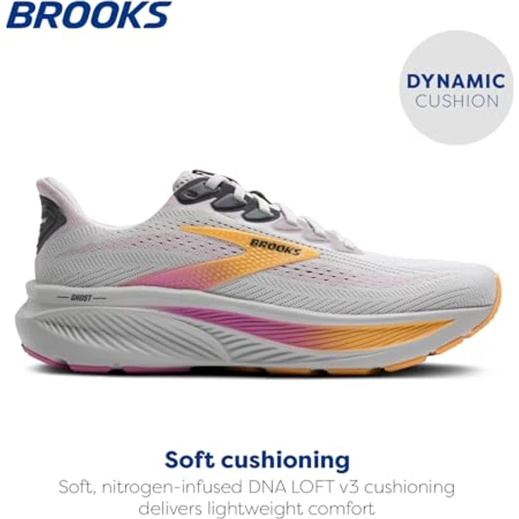 Brooks Running Ghost 17, Damen Laufschuhe für Roadrunning, dämpfend, atmungsaktiv, Pink/Grau, Größe 38 – Bild 2