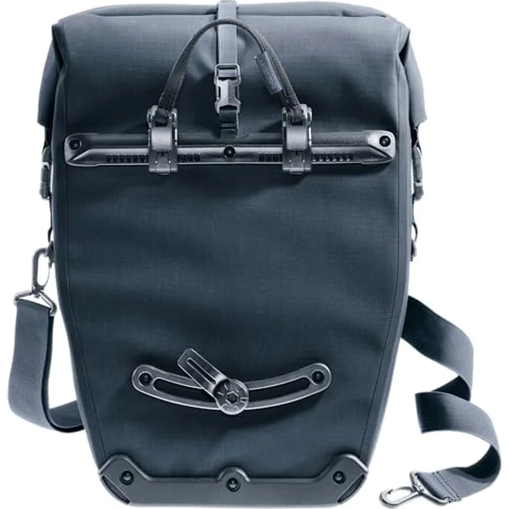 deuter Visby wasserdichte Fahrradtasche für Gepäckträger, inklusive Rolltopverschluss und abnehmbarem Schultergurt, 990g, Schwarz – Bild 3