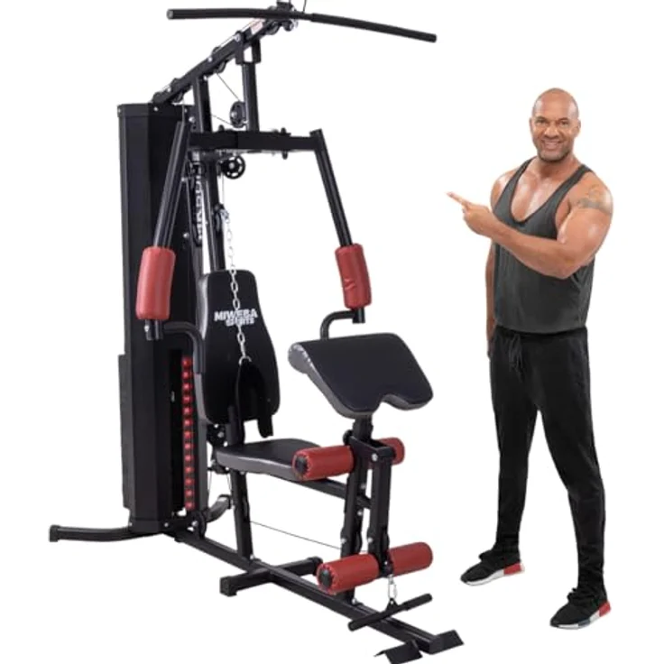 Miweba Sports 50in1 Kraftstation MK500 Pro - 60 kg Seilzug - Fitnessstation - Butterfly - Zugturm - Multifunktions-Hometrainer (MK500 Kraftstation) – Bild 1