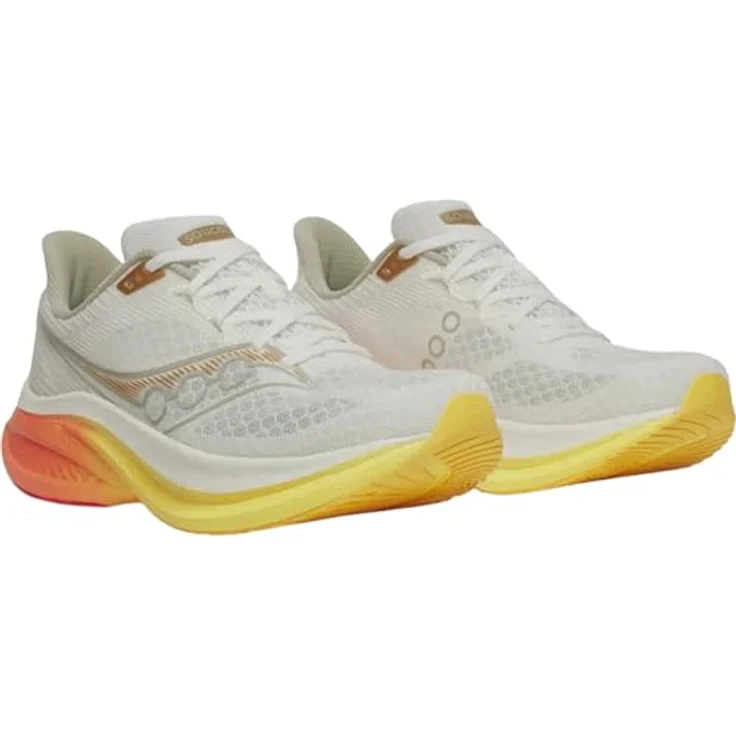 Saucony ENDORPHIN SPEED 5 Herren Laufschuhe, Wettkampfschuh für Normalpronierer, PWRRUN-Zwischensohle, IVORY/FIRE, Größe 43 – Bild 3