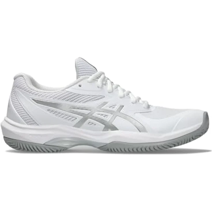 Asics Game FF 1042A282101, Tennisschuhe für Sandplatz mit optimalem Grip, Weiß/Silber – Bild 1