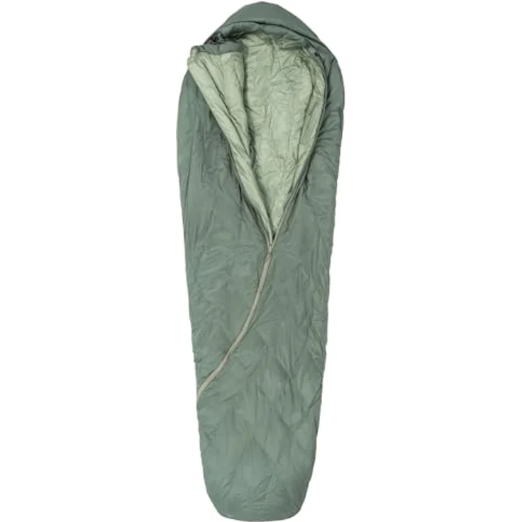 Jack Wolfskin Athmos Down +5 Mumienschlafsack, 195cm, Picnic Green - Daunenschlafsack für den Sommer – Bild 4