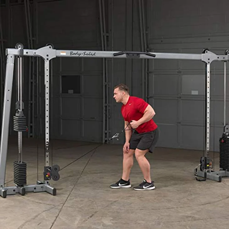 Body-Solid GDCC-250 Kraftstation | Functional Training Center | Multi-Kabelzug, verstellbare Rollen, 20-fach höhenverstellbar, schwarz – Bild 4