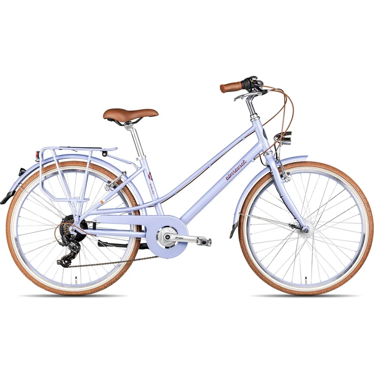 Almrausch Marlies 6, Citybike für Kinder, 26 Zoll, rosa, Aluminiumrahmen, Shimano 6-Gang Schaltung, V-Brake Bremsen, Gepäckträger