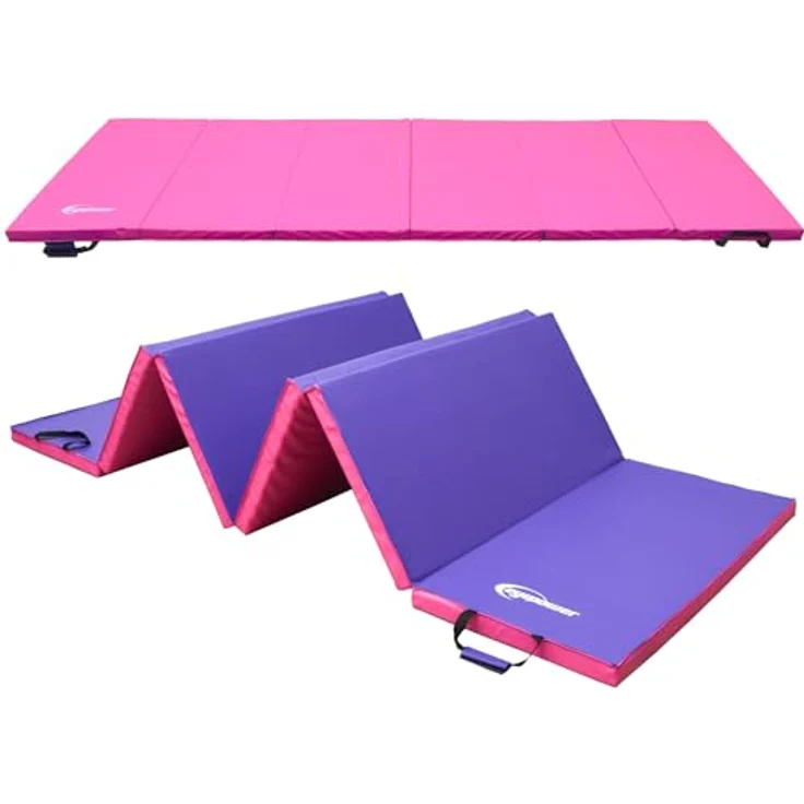 eyepower Fitnessmatte 300x100 Klappbare Gymnastikmatte 5cm dicke Matte, Kinder - Weichbodenmatte, XL Turnmatte, 2 Farben, RG20, wasserdicht - blau / grün – Bild 2