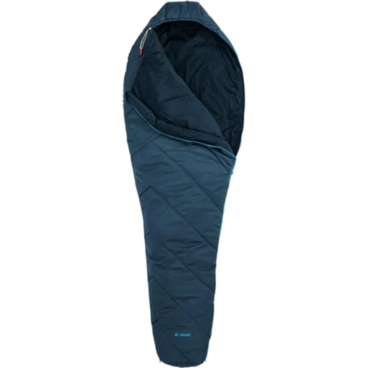VAUDE Sioux 100 II Syn, Mumienschlafsack mit Konturkapuze, Innentasche und seitlichem Reißverschluss – Bild 4