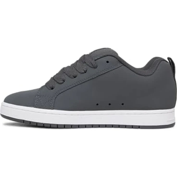 DC Shoes Court Graffik, Lederschuhe für Herren mit atmungsaktiver Mesh-Zunge, grau schwarz – 9 UK / 43 EU / 10 US – Bild 4