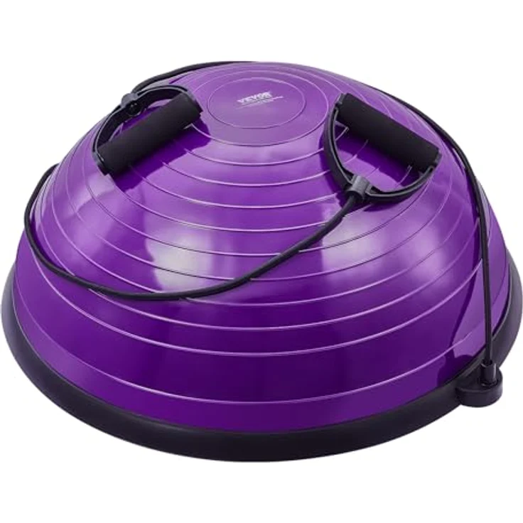 VEVOR Halb-Gymnastikball-Trainer, 23 Zoll Balance-Ball mit Widerstandsbändern und Fußpumpe, 660 lbs Stabilitätsball für ganzheitliches Training im Heim-Fitnessstudio – Bild 4