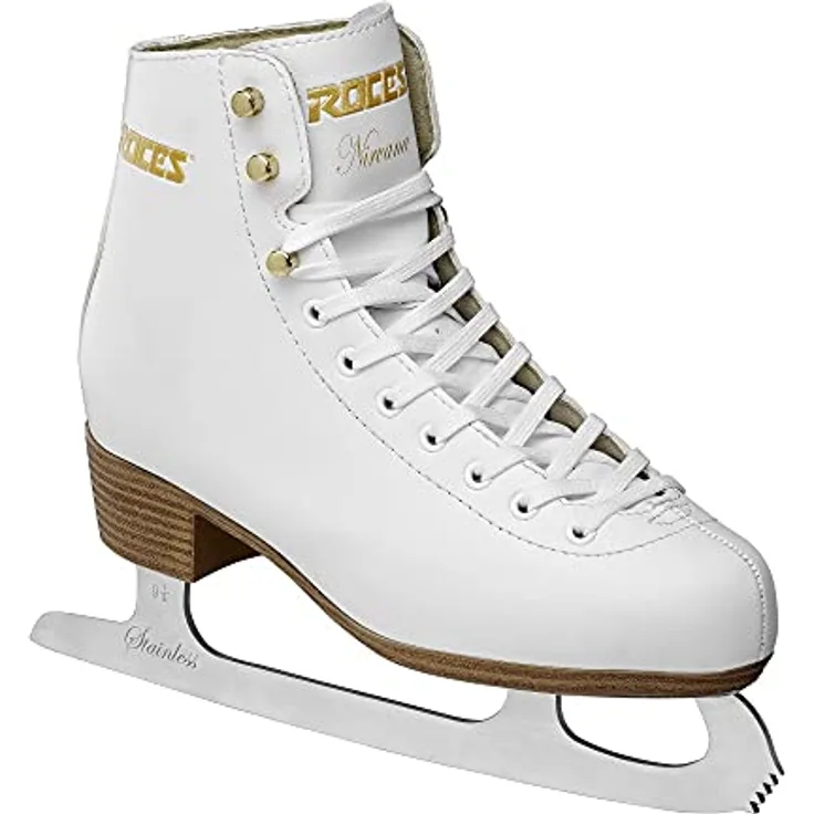 Roces Damen Nirvana Freizeit-Schlittschuh, White, Wärmeisolierter Oberschuh, anatomisch gepolsterter Innenschuh, Carbon-Stahl Kunstlaufschiene