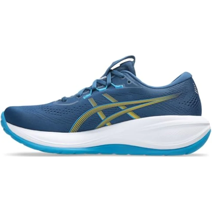 Asics Gel-Cumulus 28, Laufschuhe für Herren mit GEL-Dämpfung, FluidRide-Zwischensohle, Dunkelblau, Größe 44 – Bild 8