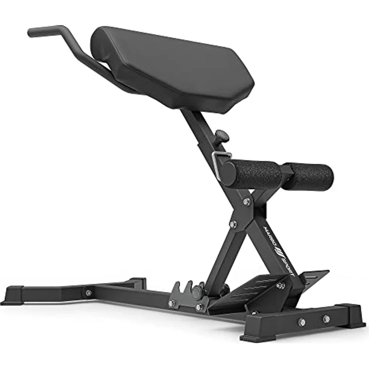 Marbo Sport Rückenstrecker/Hyperextension MS-L108 2.0 Verstellbarer Rückenlehnenwinkel, Sicherheitspodeste, Verstärkte Polster, stabile langlebige Konstruktion, MADE IN EU, Schwarz – Bild 3