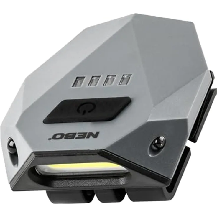 NEBO Einstein Cap 100, Wiederaufladbare Kopflampe mit 100 Lumen, wasserfest, grüne Nachtsicht-LED, ideal für Joggen und Wandern