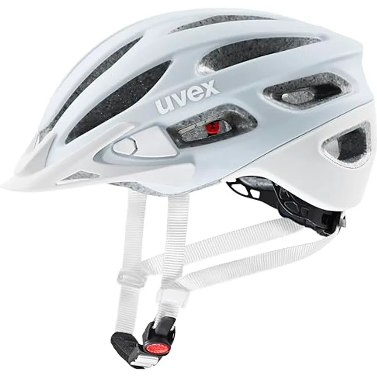 Uvex Sports true cc, Velohelm für 55 - 58 cm, moderne matte Oberfläche in cloud-white, 17 Belüftungsöffnungen, integriertes Fliegengitter und Sonnenblende
