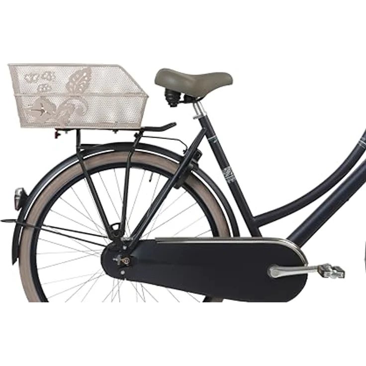 Basil Cento Flower, 19l Fahrradkorb für die Hinterradmontage, Silber – Bild 2