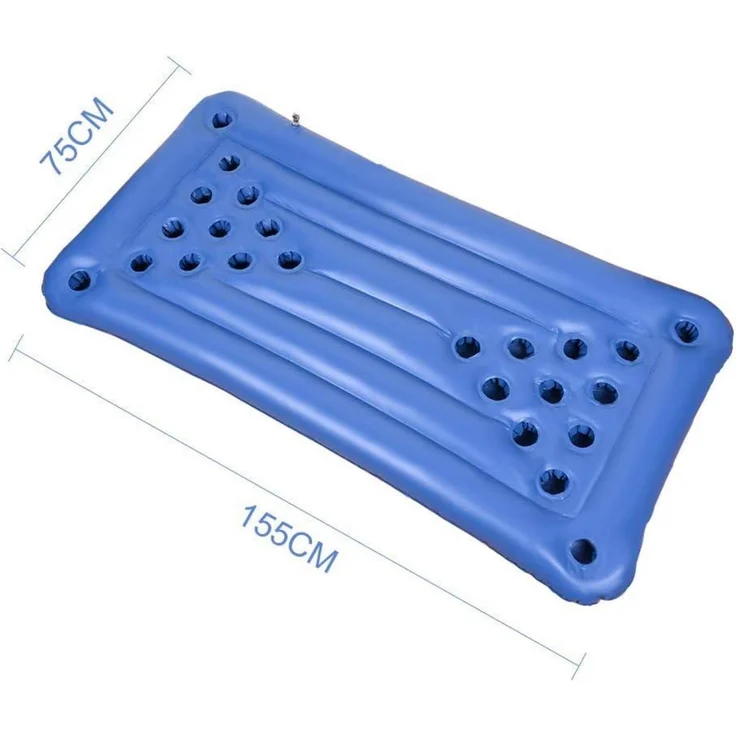 Faburo Luftmatratze Bierpong, PVC blau, 155x76cm – Bild 6